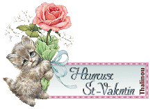 Gif animé joyeuse Saint Valentin chat